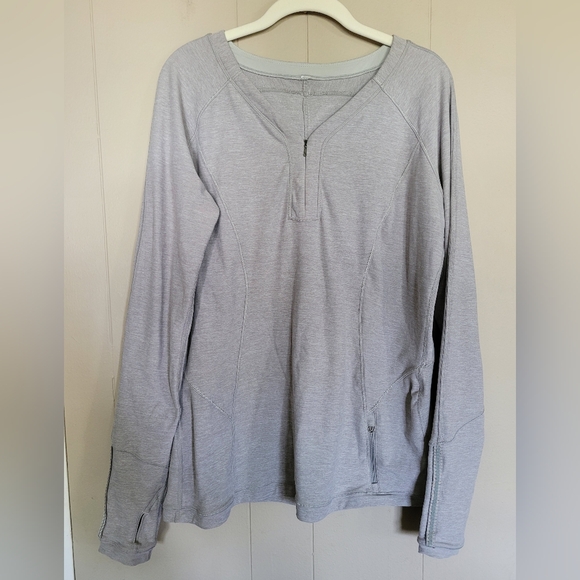 Lululemon Love some Run Long sleeve Heathered light grey 12 - Picture 6 of 13